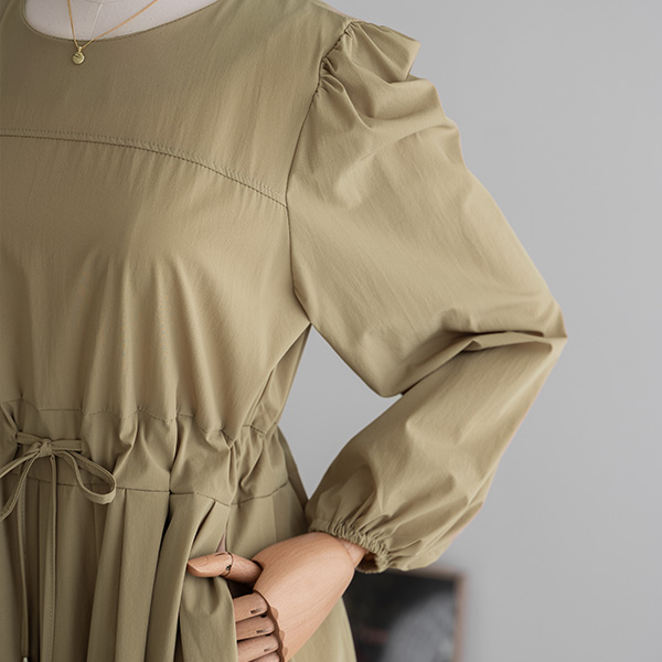 Pleats Span String Dress