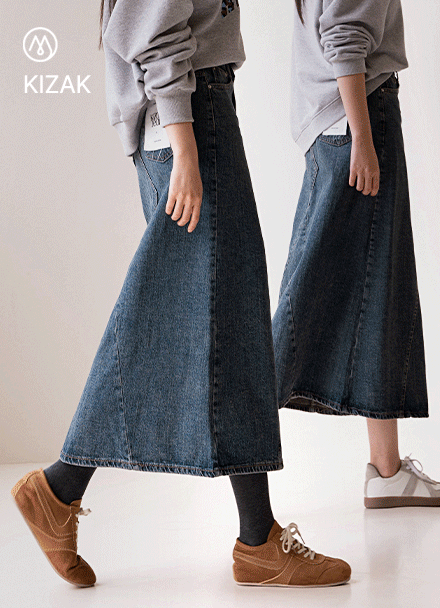 Perfect Denim Skirt (Incision A-line) Korea