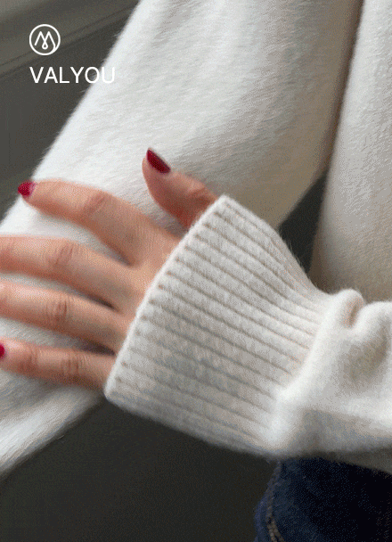 [valyou] Metal Logo Zip-Up Collar Knitwear Cardigan Korea