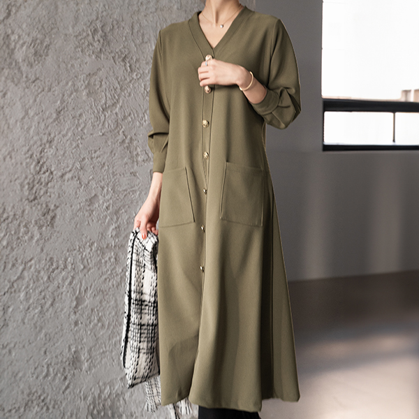 Champagne gold button dress