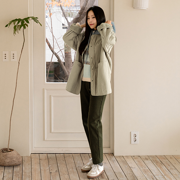 Joy fleece lined Baggy Cotton Pants