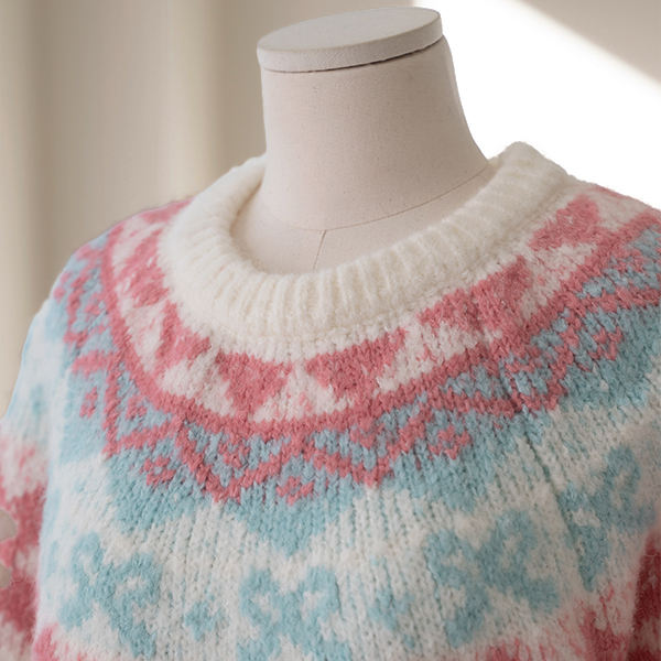 Wool Nordic bowknot Knitwear