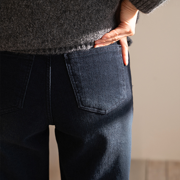 Blue Banding Wide fleece lined Pants