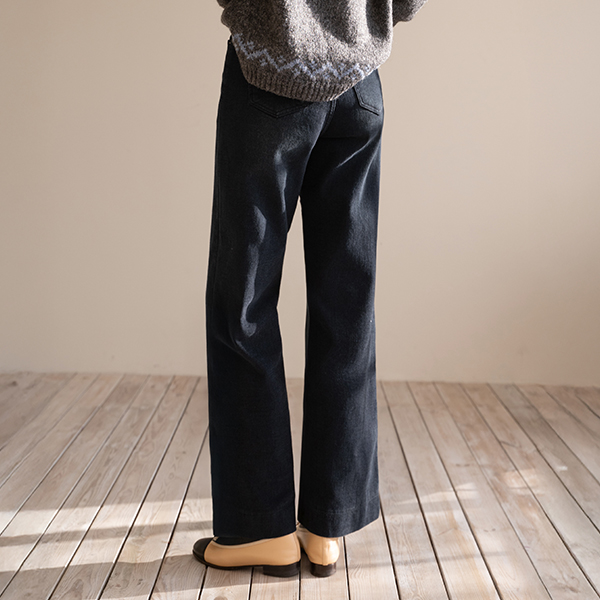 Blue Banding Wide fleece lined Pants