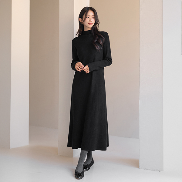 Melrose Half Turtleneck Knitwear Dress