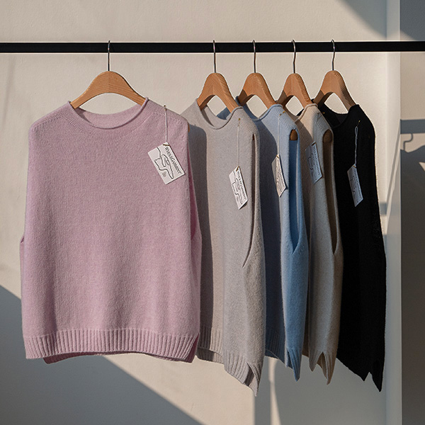 Pasty Wool Cashmere Knitwear Vest