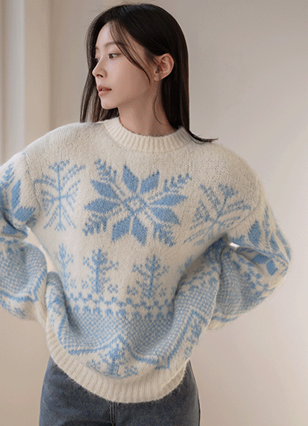 Winter snowflake Nordic Knitwear Korea