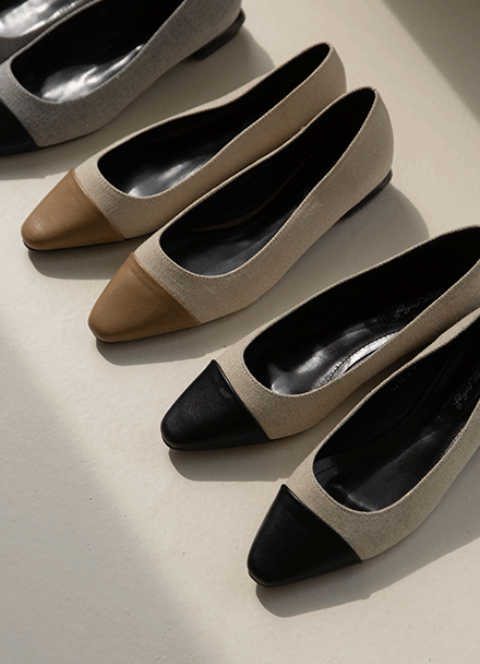 Coco color Combination Flat Shoes Korea