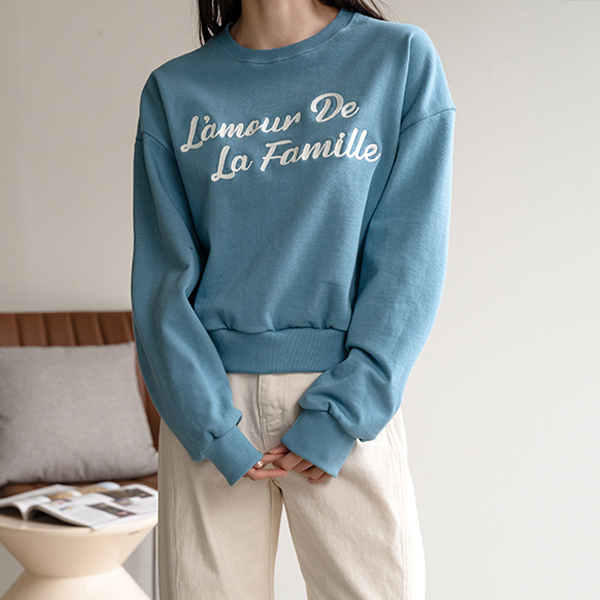 Lamour embroidery sweatshirt