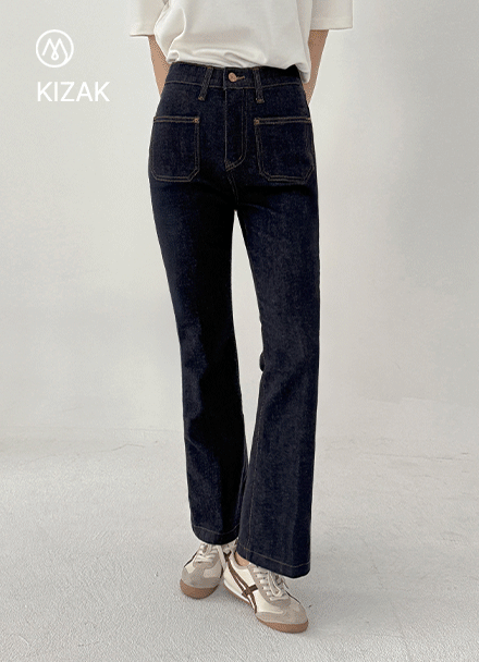Perfect Pants 75ver (Front pocket raw denim bootcut) Korea