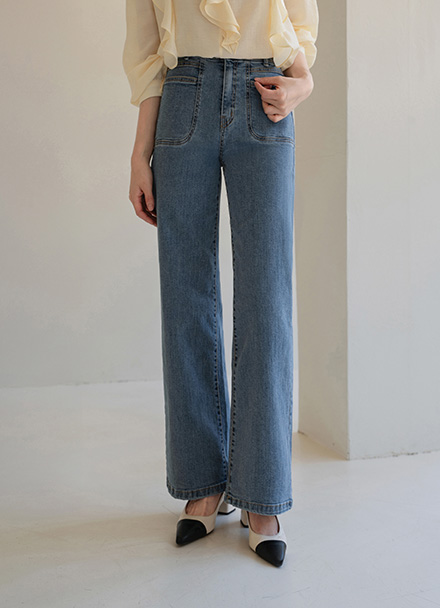 Incision Point Spring Denim Pants Korea