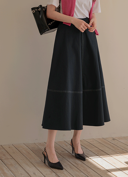 Stitch A Line Skirt Korea