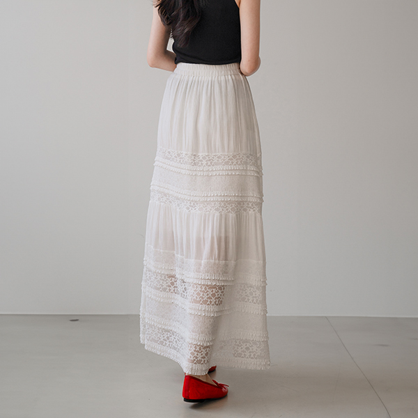 Pure Lace Banding Skirt