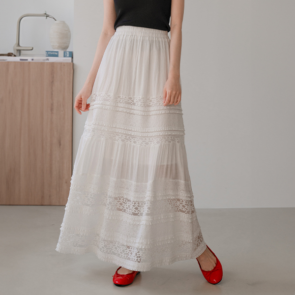 Pure Lace Banding Skirt