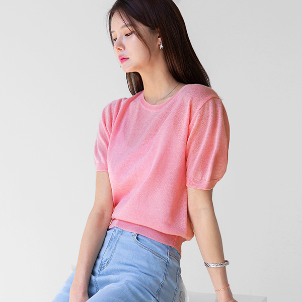 [Special Sale] Trendy Linen 2Type Short-sleeve Knitwear