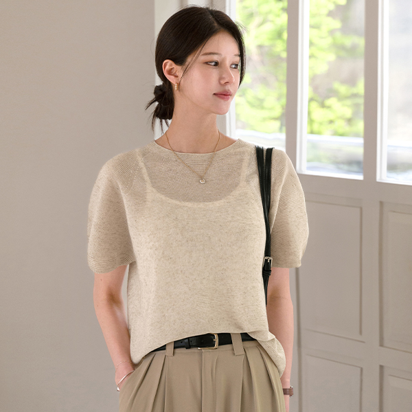 Holga Linen Round Cap Knitwear