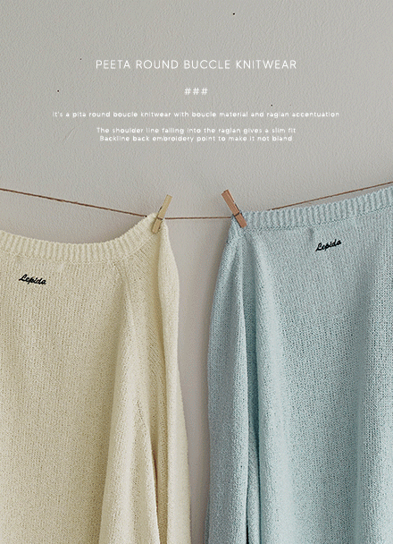 Pita Round Boucle Knitwear Korea