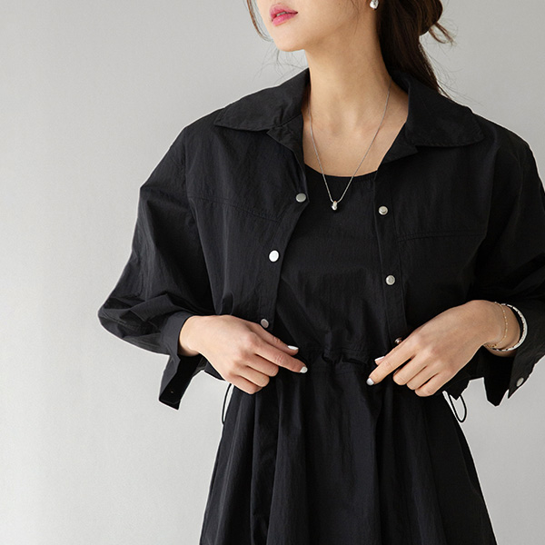 [valyou] Windy Rustle Dress Jacket Set