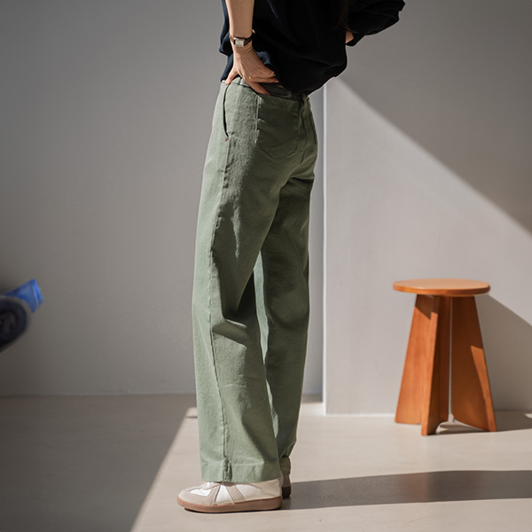 Spring Wide Cotton Banding Pants