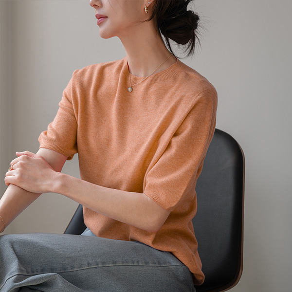 Bestie Holga Round Short-sleeve Knitwear