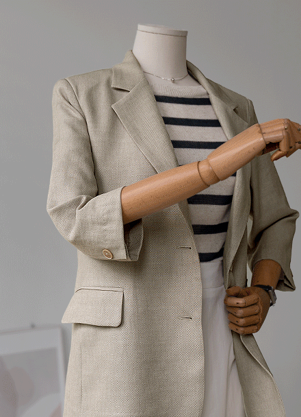 Renee 3/4 sleeve Linen Jacket Korea