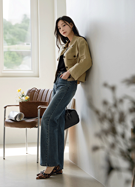 Bijou Linen Pintuck Jacket Korea