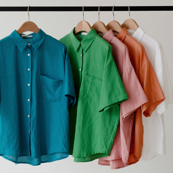 Vivid Linen Short-sleeve Shirt