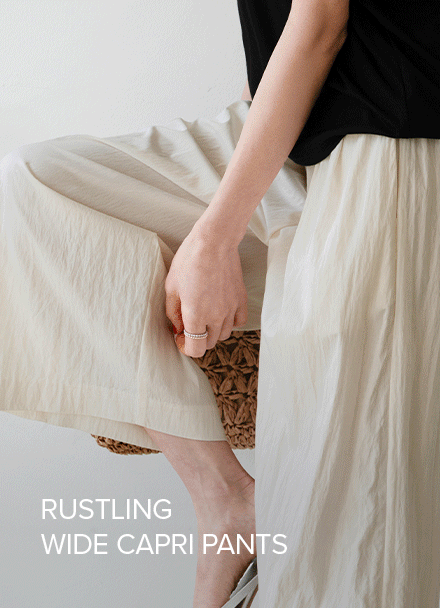Rustling Wide Capri pants Korea