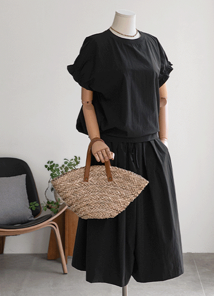 Rustling Skirt Pants Set Korea