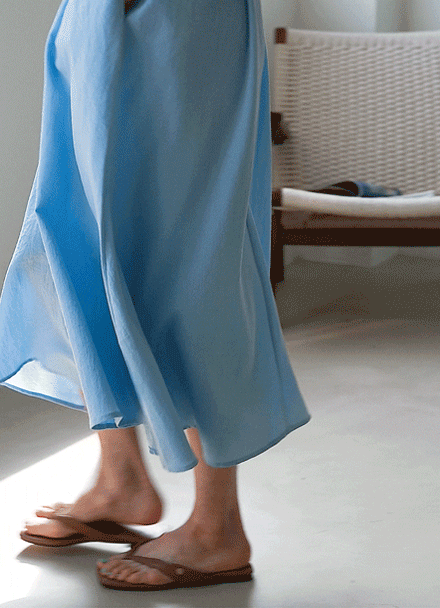 Waist Pintuck Slosh Dress Korea