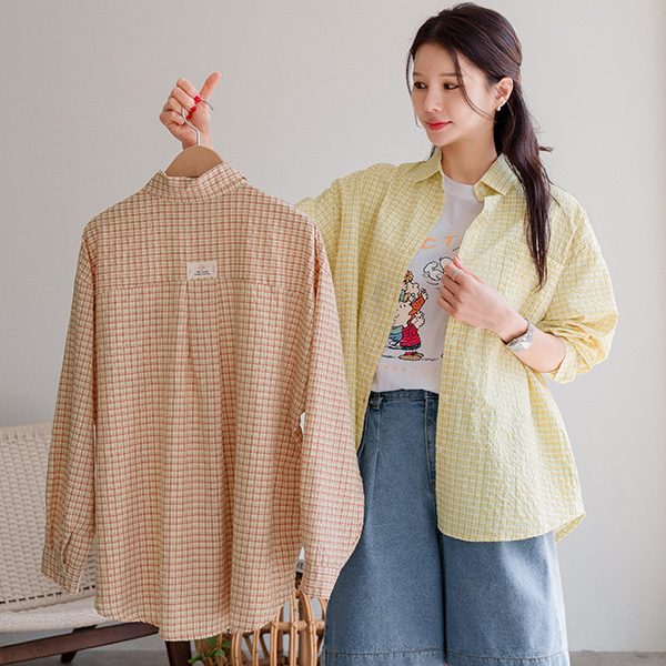 브리즈 Check 패치 Shirt