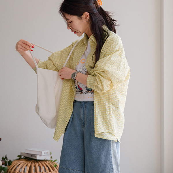 브리즈 Check 패치 Shirt