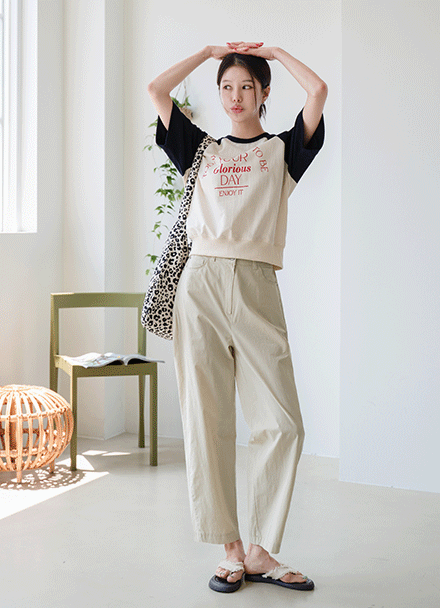 nagrang 레터링 Short-sleeve sweatshirt Korea
