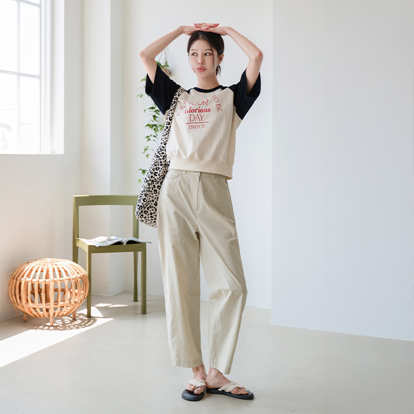 nagrang 레터링 Short-sleeve sweatshirt