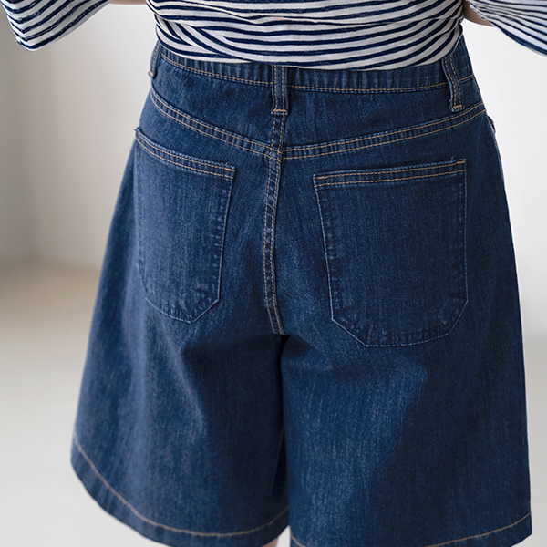 쿨 앞포켓 Banding Denim Shorts