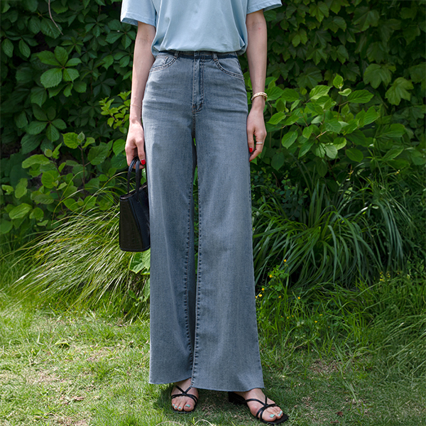 Primium Wide Denim Banding Pants (Summer)