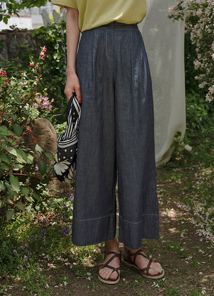Con Stitch Wide Pants Korea