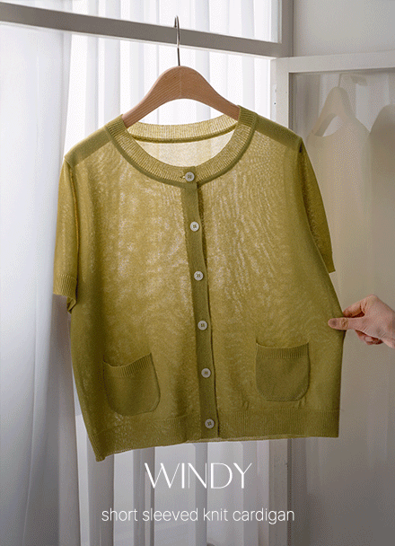 Windy Short-sleeve Knitwear Cardigan Korea
