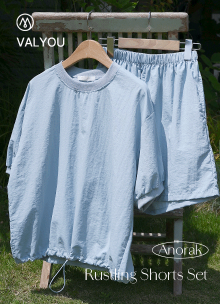 [valyou] Anorak Rustling Shorts Set Korea