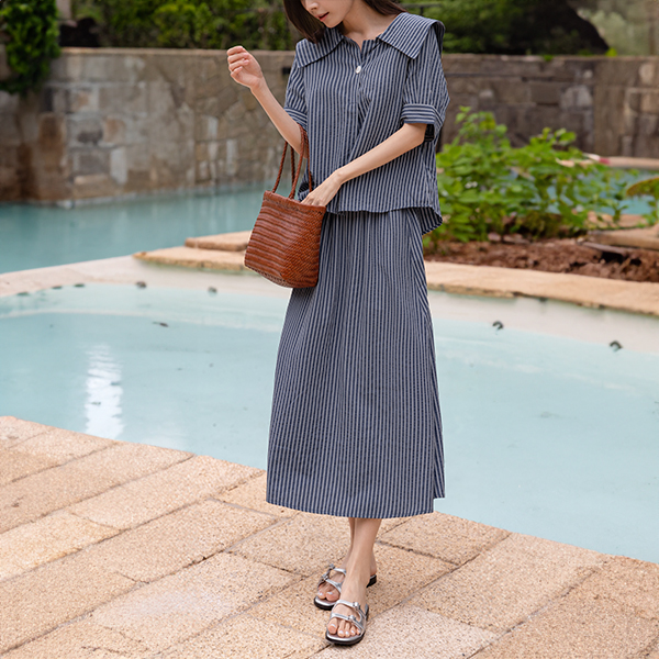 Sailor Stripe Skirt Set
