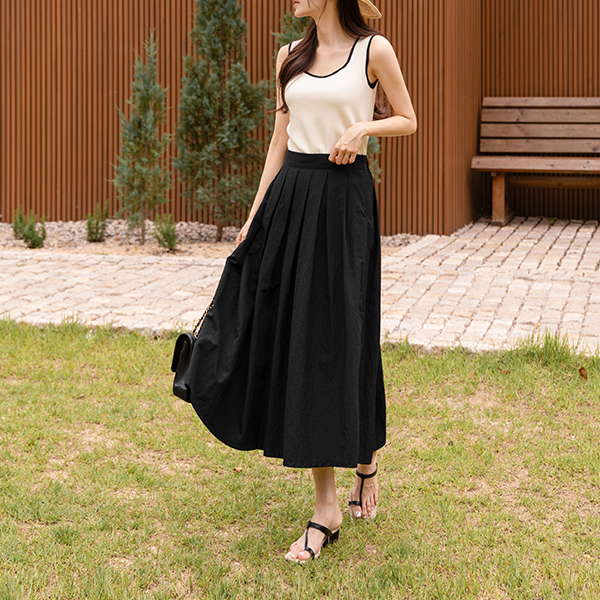 [valyou] A Rustling Double Wrinkle Skirt
