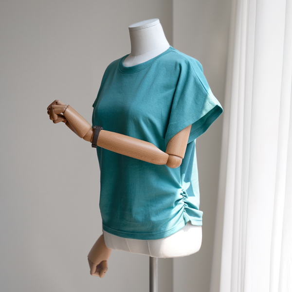 [valyou] Drop shirring T-shirt