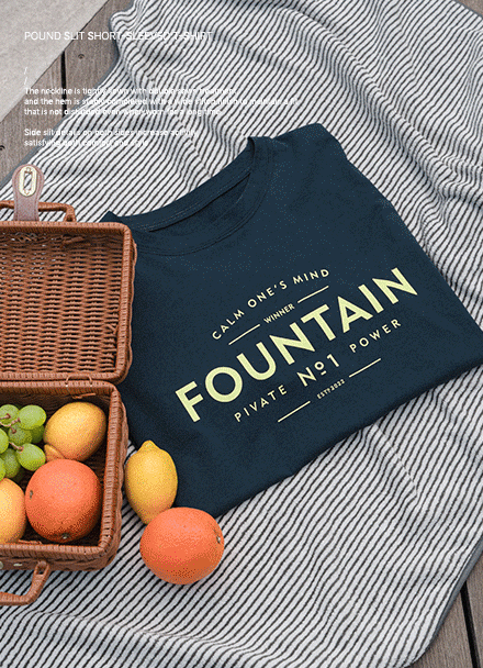 Pound 트임 Short-sleeve T-shirt Korea