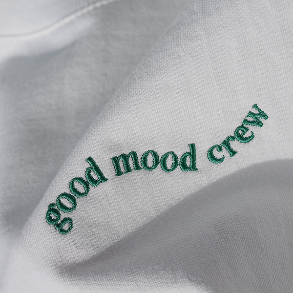 [Special Sale] Block Embroidery Short-sleeve sweatshirt