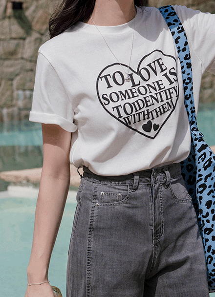 투러브 레터링 Short-sleeve T-shirt Korea