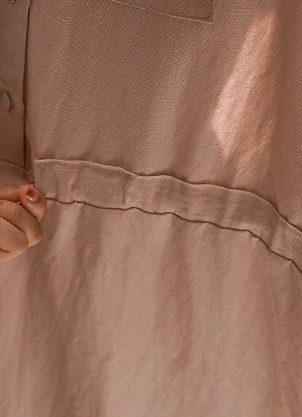 Linen Cool Pocket String Dress Korea