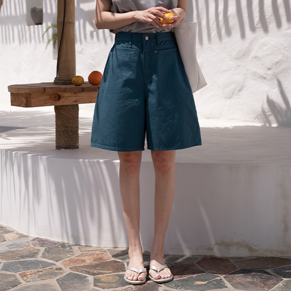 [valyou] Colorful Pocket Half-length Cotton Pants