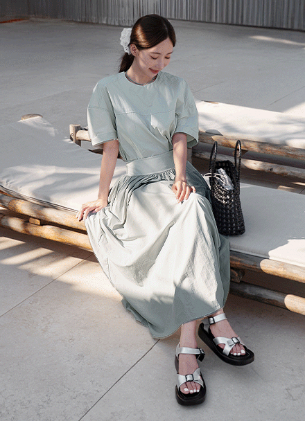 Pure Rustle Skirt Set Korea