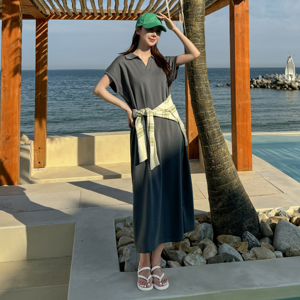 캡소매 Collar pendant Long one piece