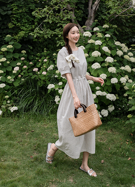Seersucker StringST Dress Korea
